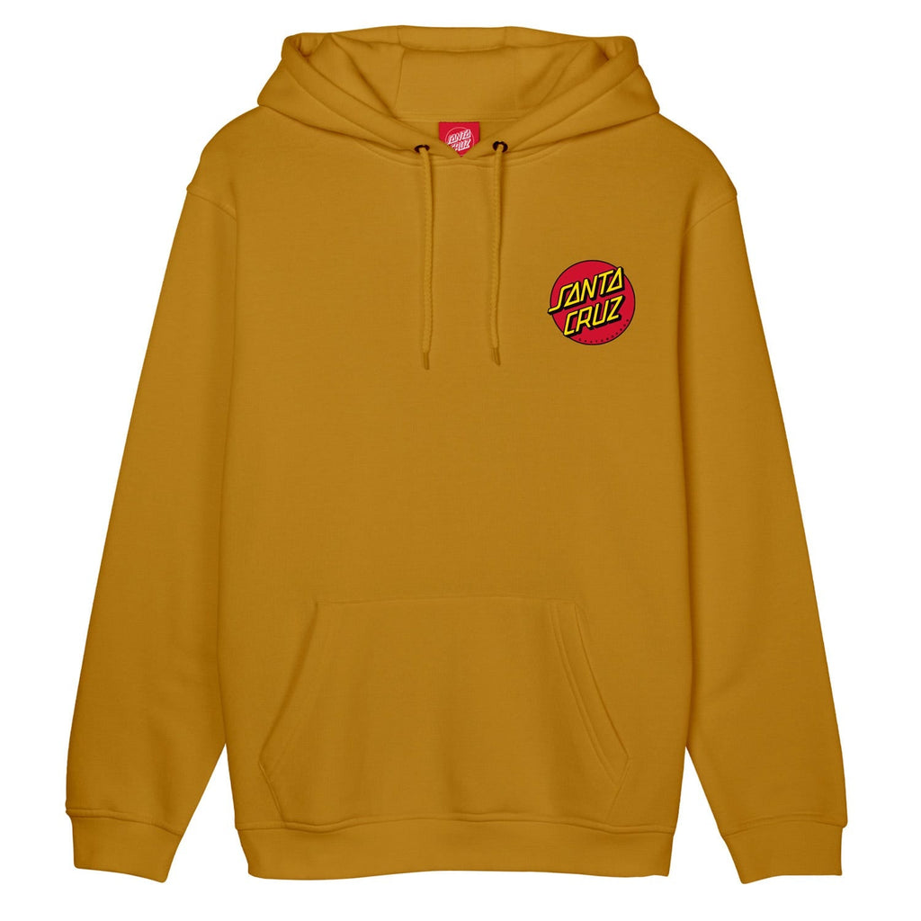 Santa Cruz Classic Dot Mens Hoodie front gold