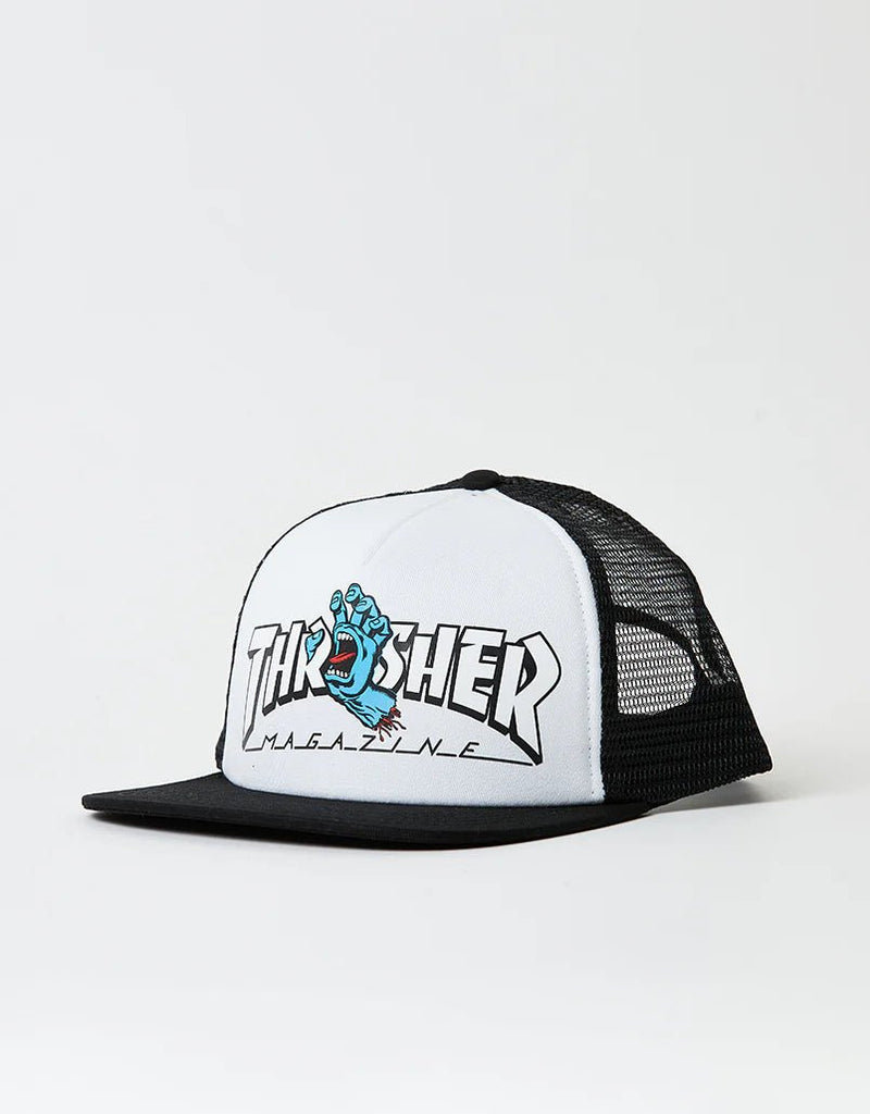 Santa Cruz x Thrasher Screaming Logo Mesh Trucker Cap - ATLAS