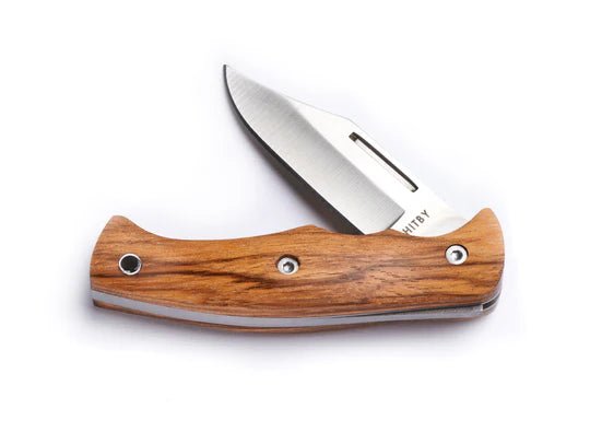 Whitby SlipJoint Knife w/ Clip Point Blade (2.5") - Zebra Wood - ATLAS