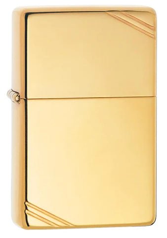 ZIPPO VINTAGE LIGHTER HIGH POLISH BRASS - ATLAS